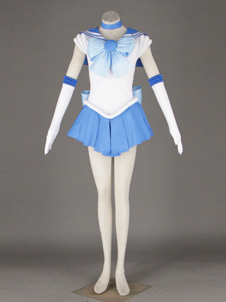 Sailor Moon Sailor Mercury Mizuno Ami Amy Anderson Fighting Uniform Cosplay Costume